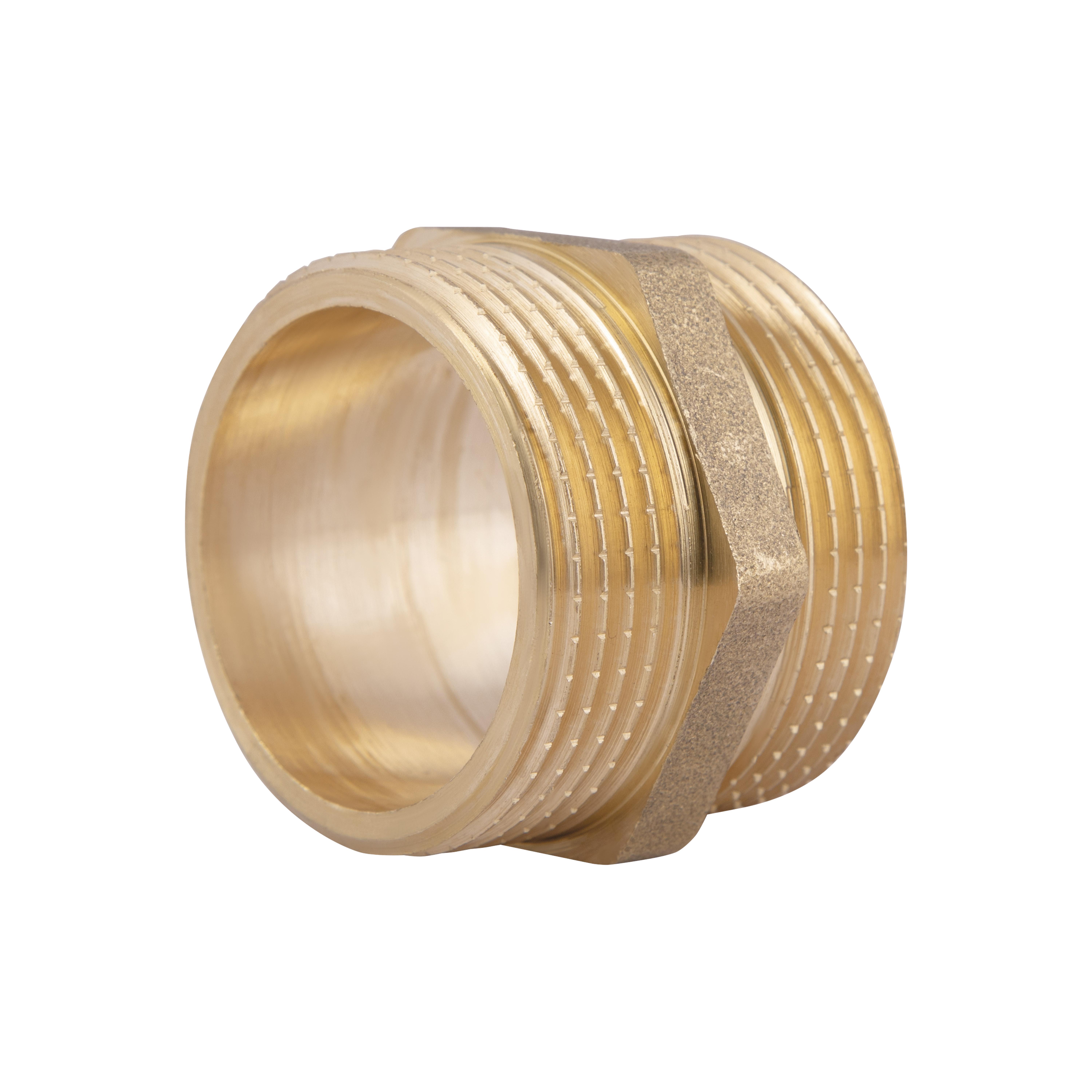 Ниппель латунный Thermo Alliance Standart 1 1/4"ЗЗ Желтый (SD4073232)