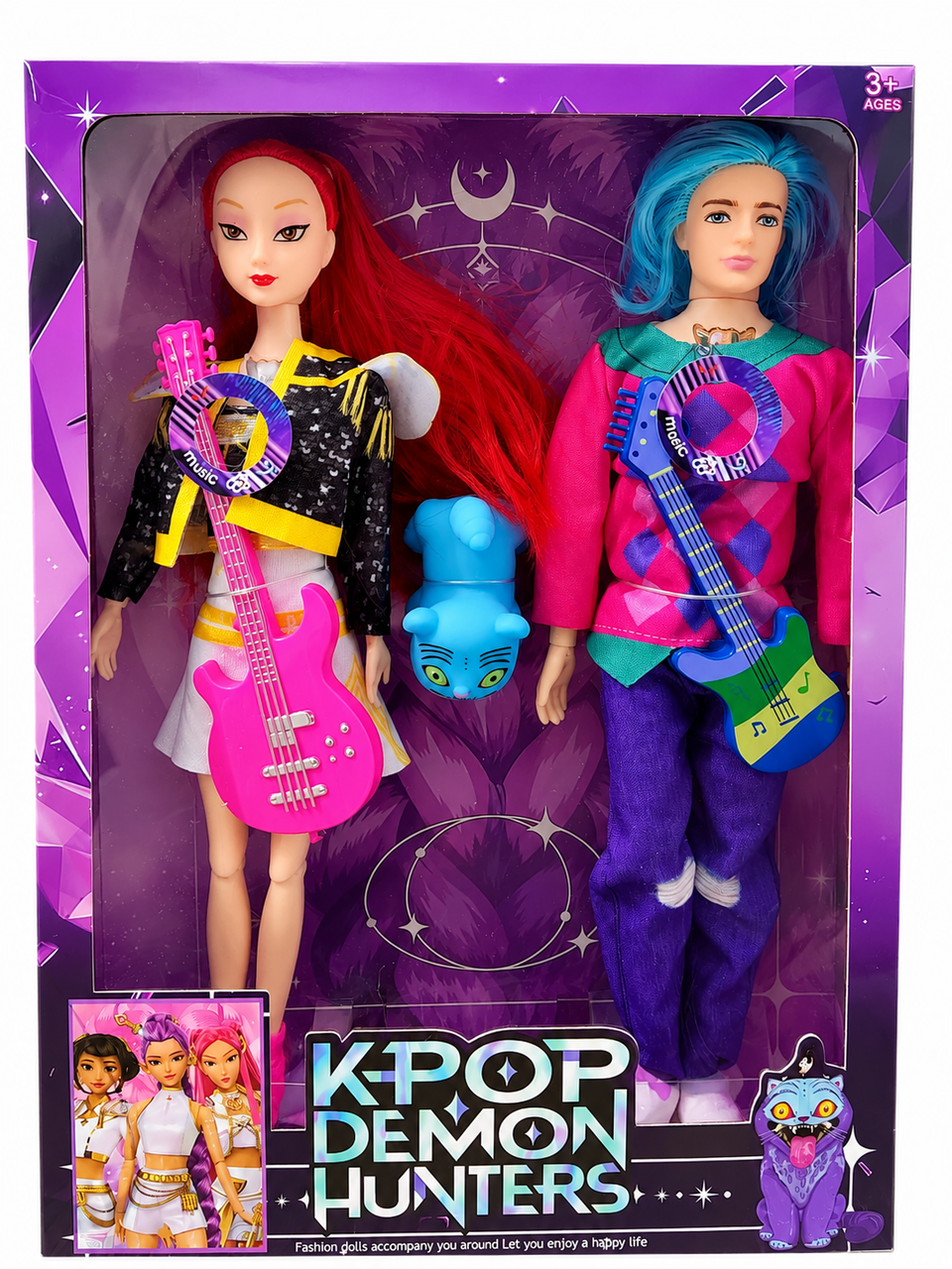 Набор кукол K-Pop Demon Hunters Мира Джину из Saja Boys и Дерпи герои Охотников на демонов (3161503777)