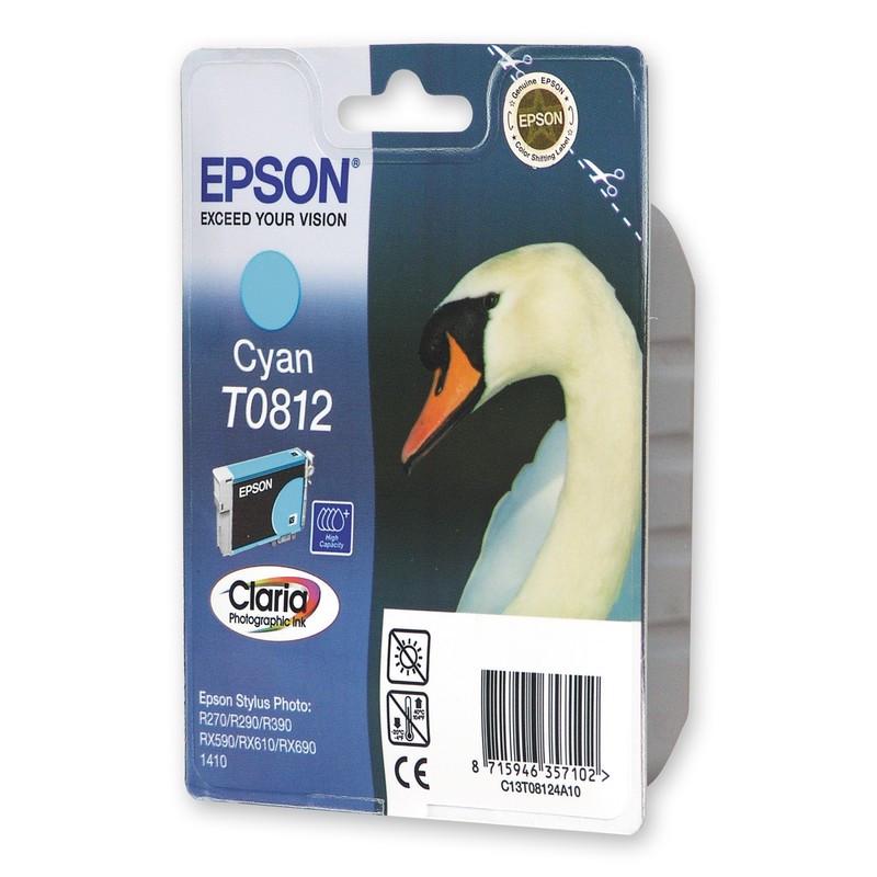 Картридж Epson для принтера Stylus Photo 1410/R270/290/295/390/RX590/610/615/690/T50/59/TX650/659 Cyan (T0812)