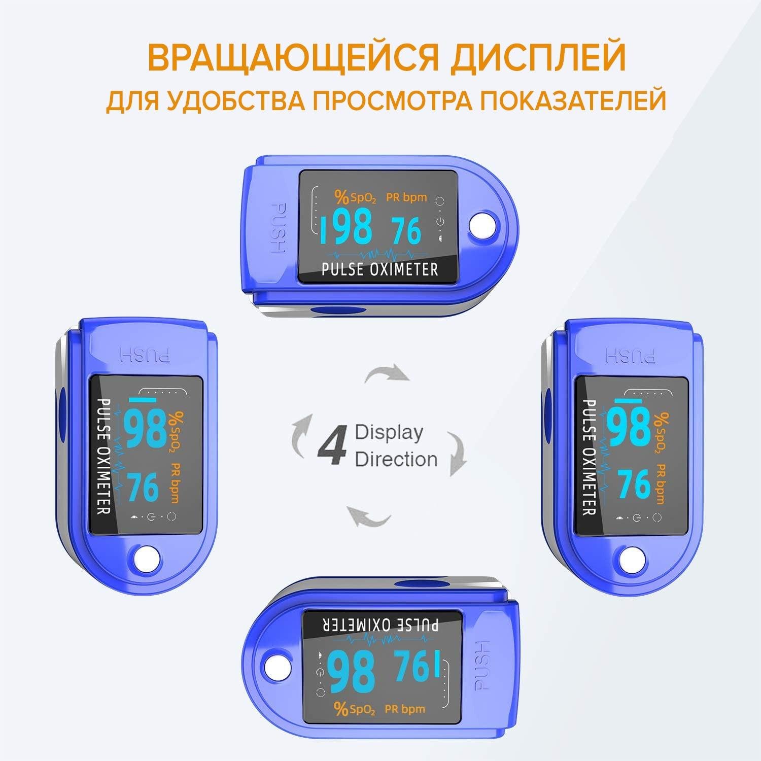 Немецкий пульсоксиметр Contec CMS50D (НН 500-33) - фото 3