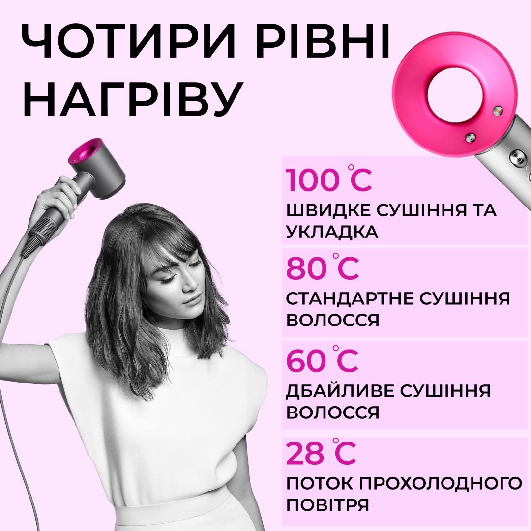 Фен-стайлер Supersonic Premium Magic Hair 3 режима скорости/4 температуры 1600 Вт (2115546979) - фото 4