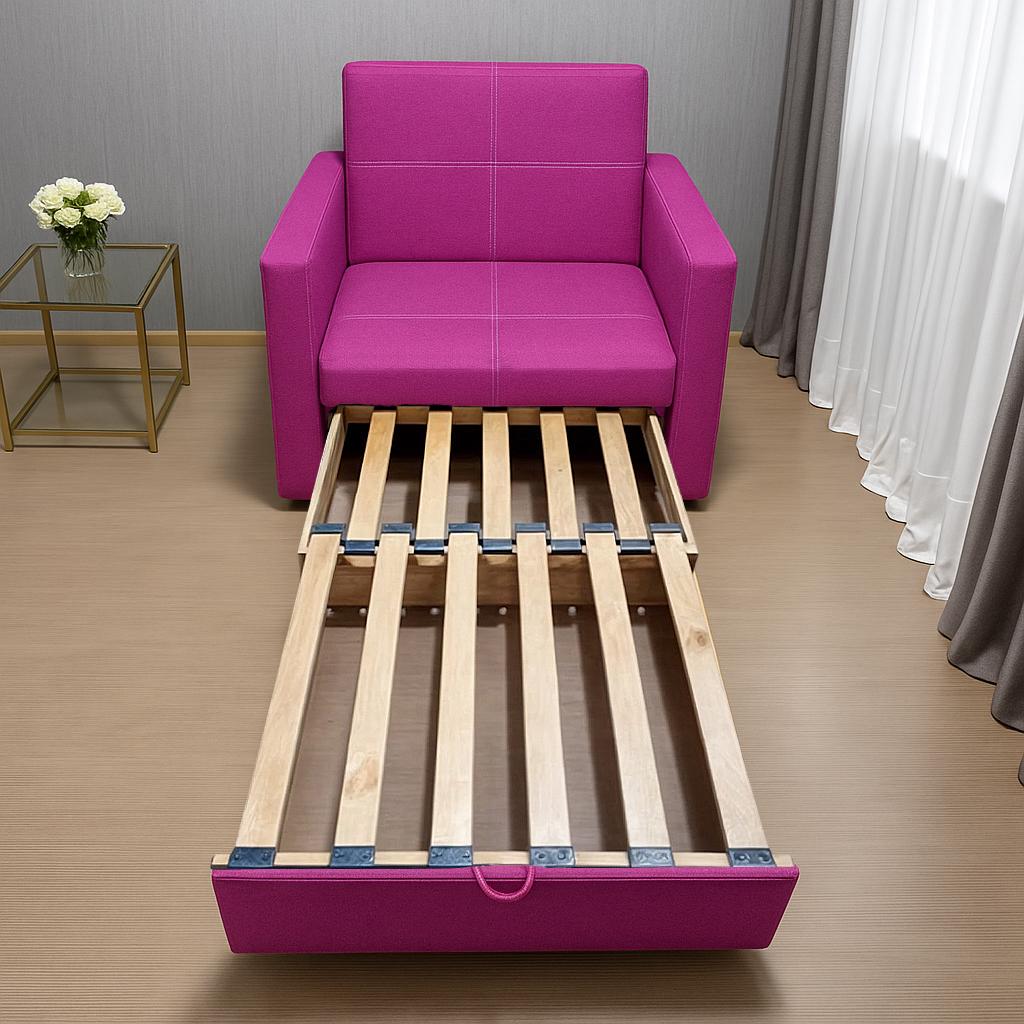 Диван-крісло м'який розкладний Tobi Sho Максіан рогожка Bahama 1140х850х830 мм 23/Ягідний - фото 4