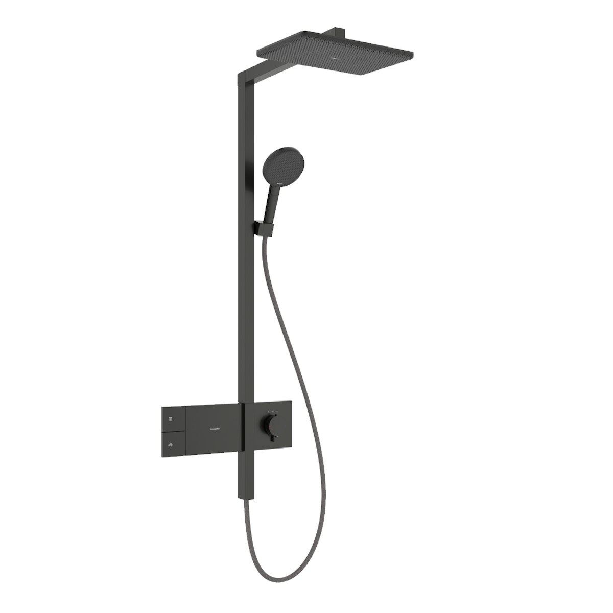 Душевая система Hansgrohe Raindance Alive Q 210/340 1jet из ShowerSelect Comfort с термостатом латунь Черный матовый (24580340)
