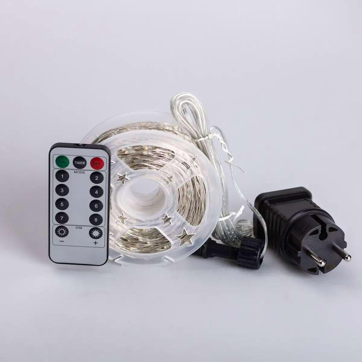 Гирлянда-роса на пульте на 1000 LED светодиодов капля белый провод 100 м Синий (5279) Гирлянда-роса на пульте на 1000 LED светодиодов капля белый провод 100 м Синий (5279)