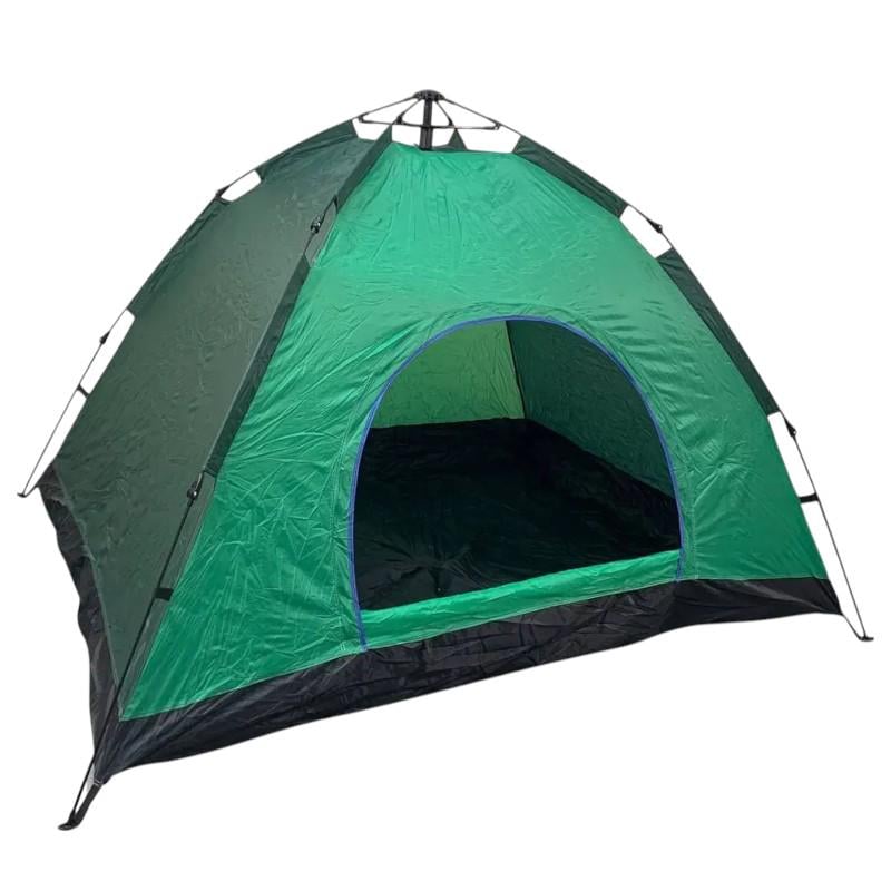 Палатка туристическая трехместная 200x150x110 см Зеленый - фото 11