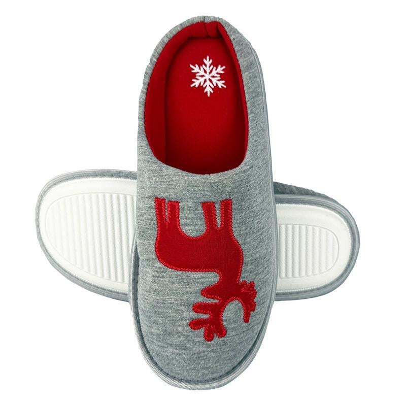 Тапочки домашние мужские закрытые 10364-1 p. 44-45 28 см Серый с красным