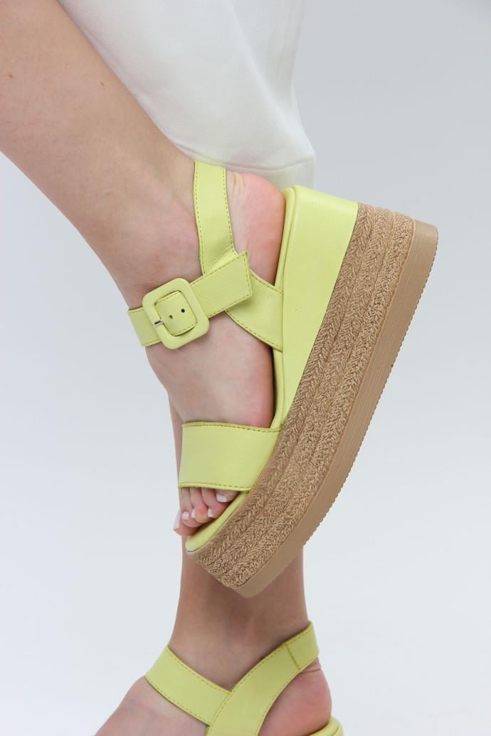 Босоножки женские LONZA кожаные р. 38 Желтый (190362)