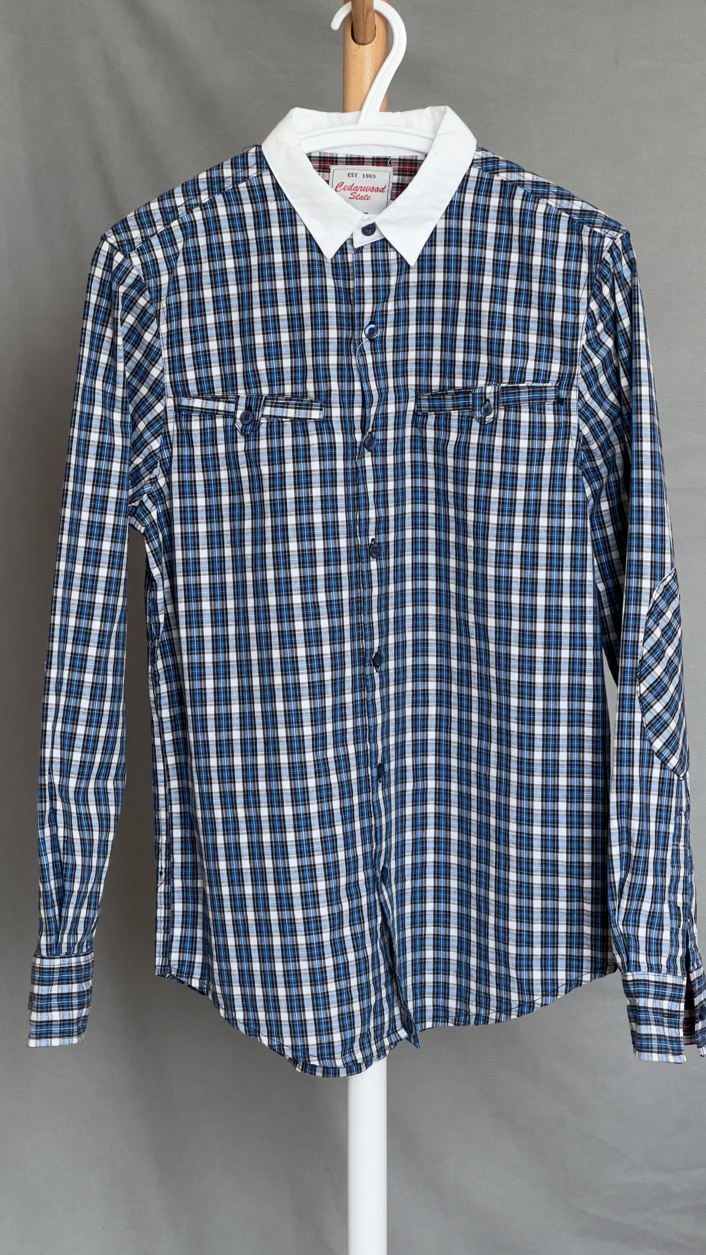 Сорочка чоловіча Cedarwood State в клітинку S Синій (1016836)