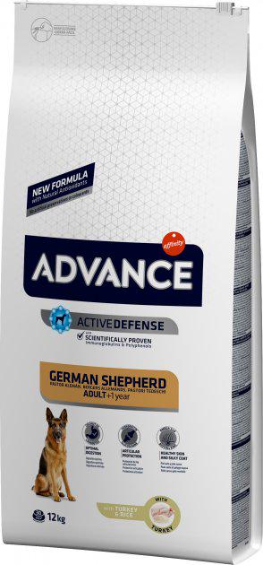 Корм сухой для собак Advance Dog German Shepherd Turkey & Rice 12 кг (923671)