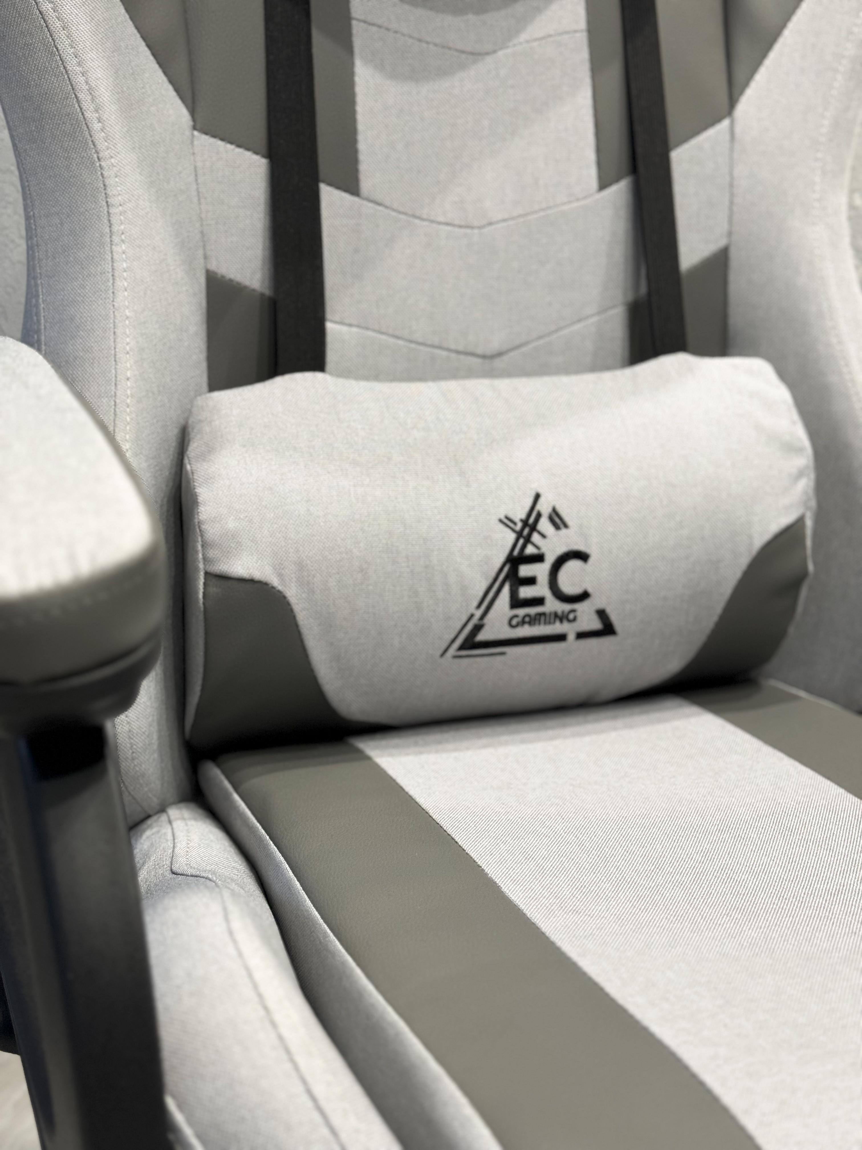 Кресло компьютерное EC GAMING из экокожи Серый - фото 8