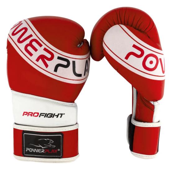 Боксерские перчатки PowerPlay 3023 A 16 унций Красный/Белый (PP_3023A_16oz_Red-White_bes321) - фото 3