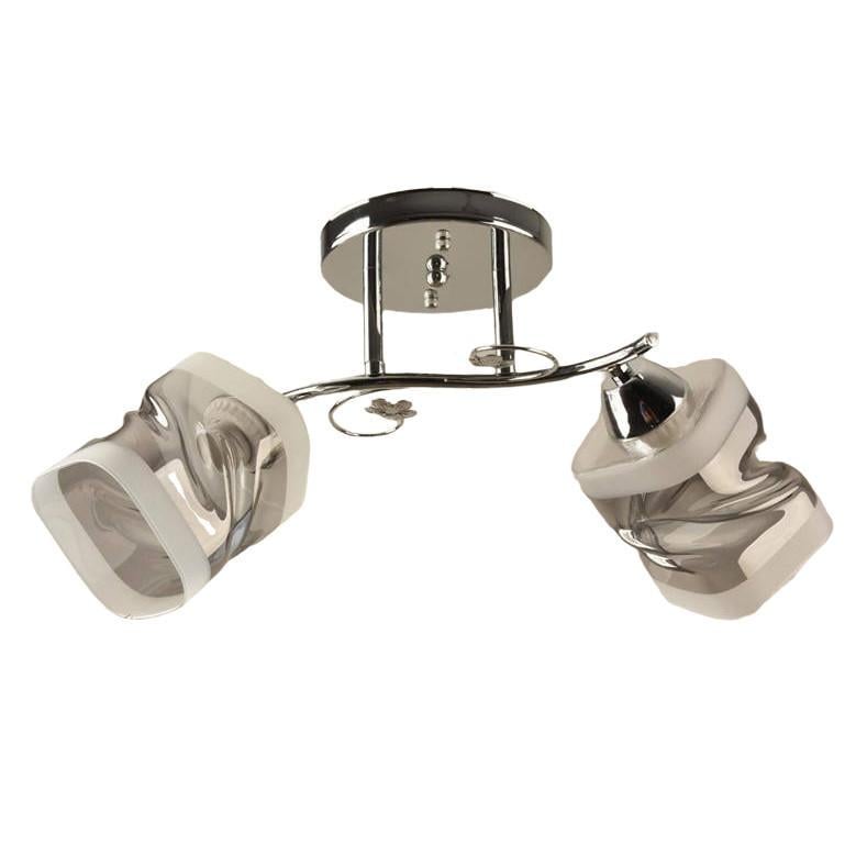 Люстра потолочная SH-4628/2W CR на два плафона Серебристый