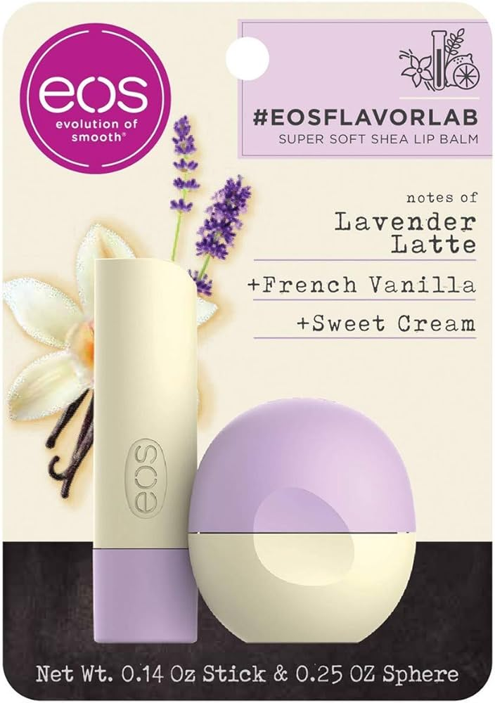 Набір бальзамів для губ EOS Flavorlab Lavender Latte Lip Balm Sphere and Stick Лаванда і латте (1812232157)