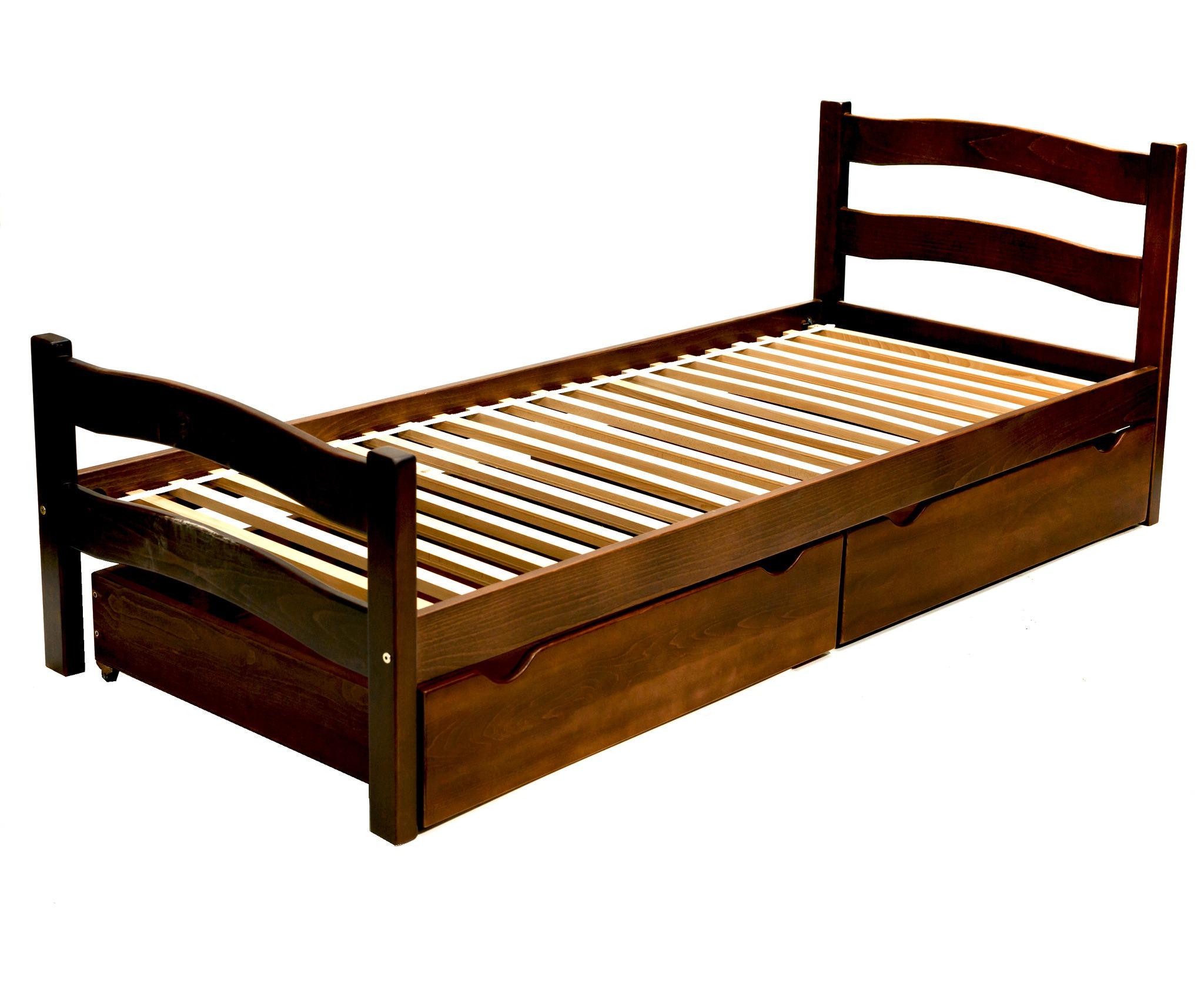 Ліжко підліткове Goydalka Paris з шухлядою 190x80 см Горіх - фото 1