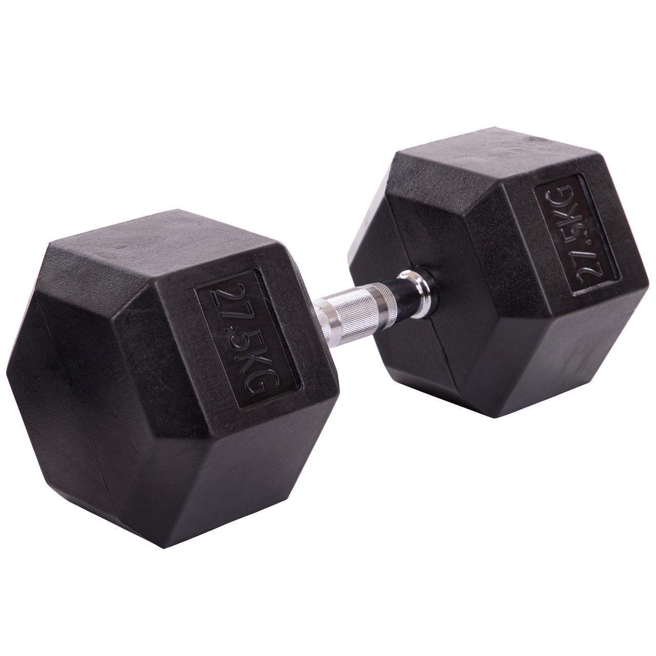 Гантель цельная SP-Planeta LN-1205-27_5 шестигранная гексагональная обрезиненная 27,5 кг (2532853967) - фото 1 Гантель цельная SP-Planeta LN-1205-27_5 шестигранная гексагональная обрезиненная 27,5 кг (2532853967) - фото 1