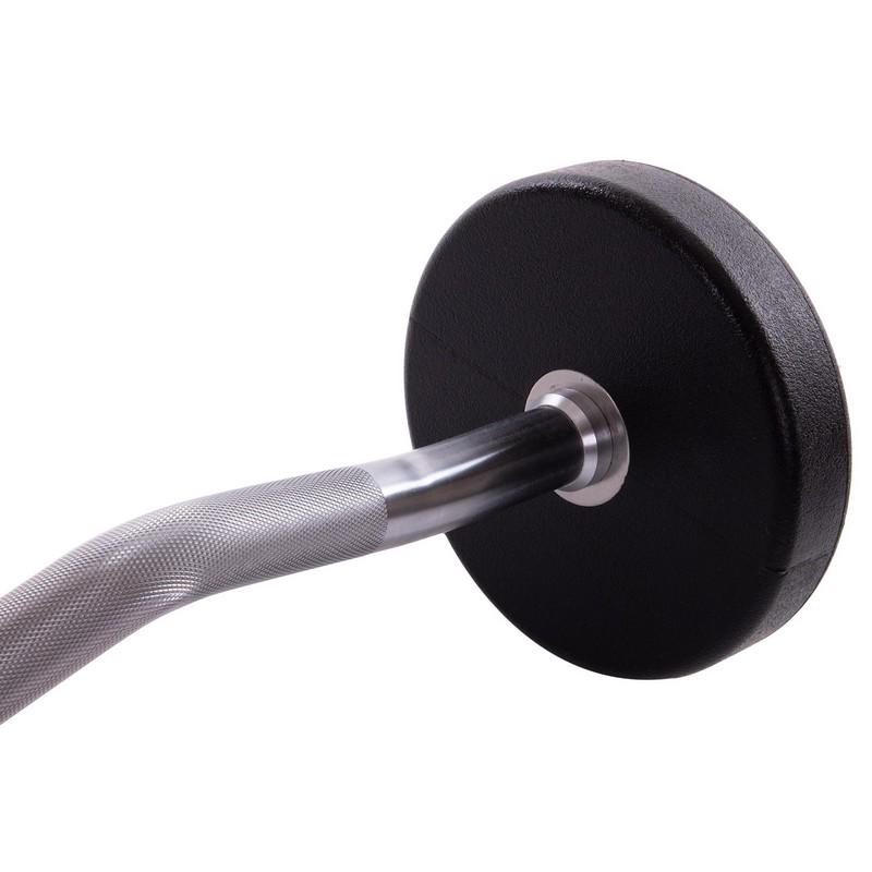 Штанга Zelart Urethane Barbell фіксована вигнута поліуретанова TA-2690-20 довжина 104 см 20 кг (DR002579) - фото 4