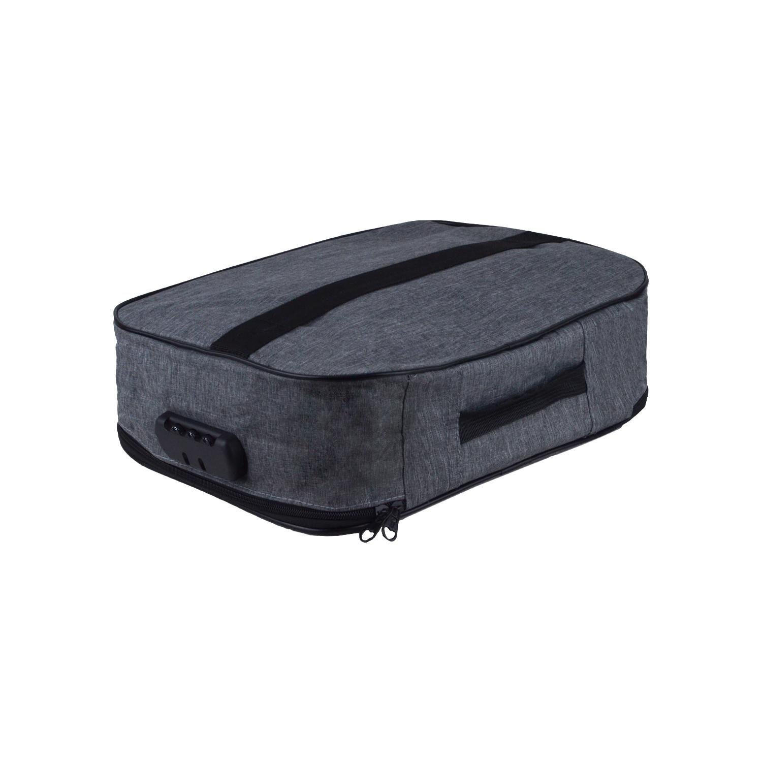 Сумка-органайзер для документов А4 с замком 35х27х11 см Серый (ОДД-12-41)