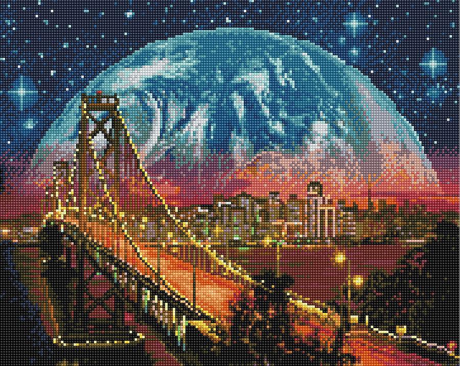 Алмазная мозаика Brushme Манхэттенский мост 40x50 см (GF4063)