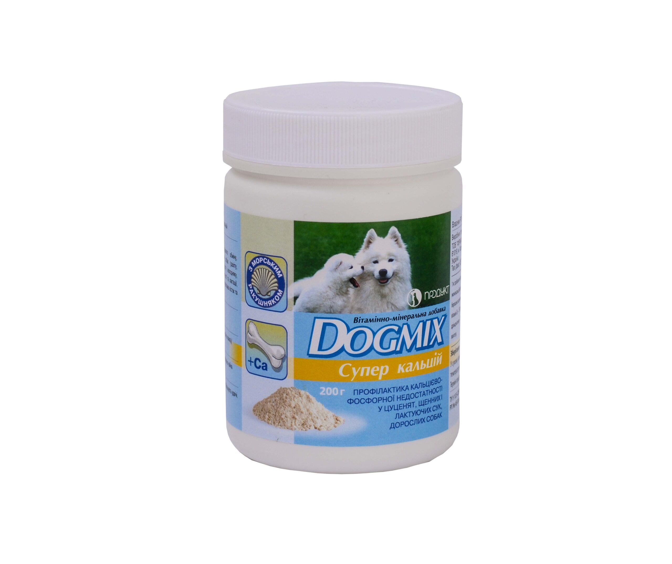 Добавка витаминно-минеральная Dogmix Супер кальций 200 г (13000406)