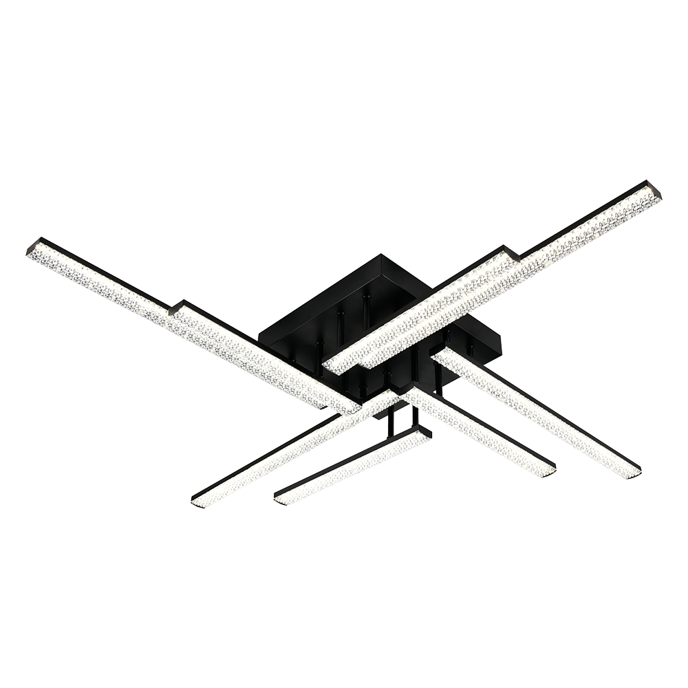 Люстра світлодіодна ESLLSE LINE 8L 76 Вт 955x955x125 мм Чорний (10550) - фото 1