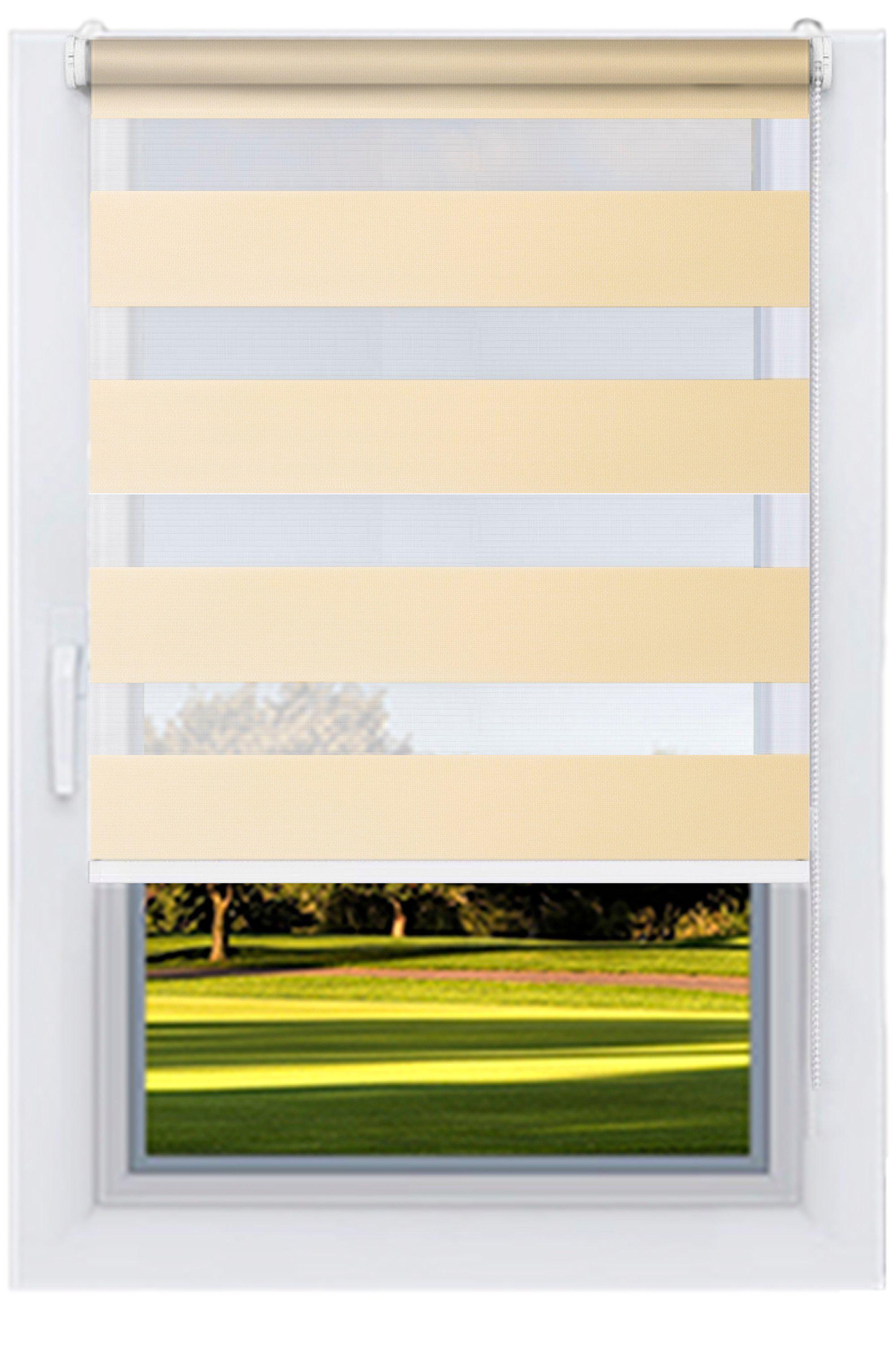 Ролета тканевая мини Decolux 55х160 см ткань Атлас Бежевый