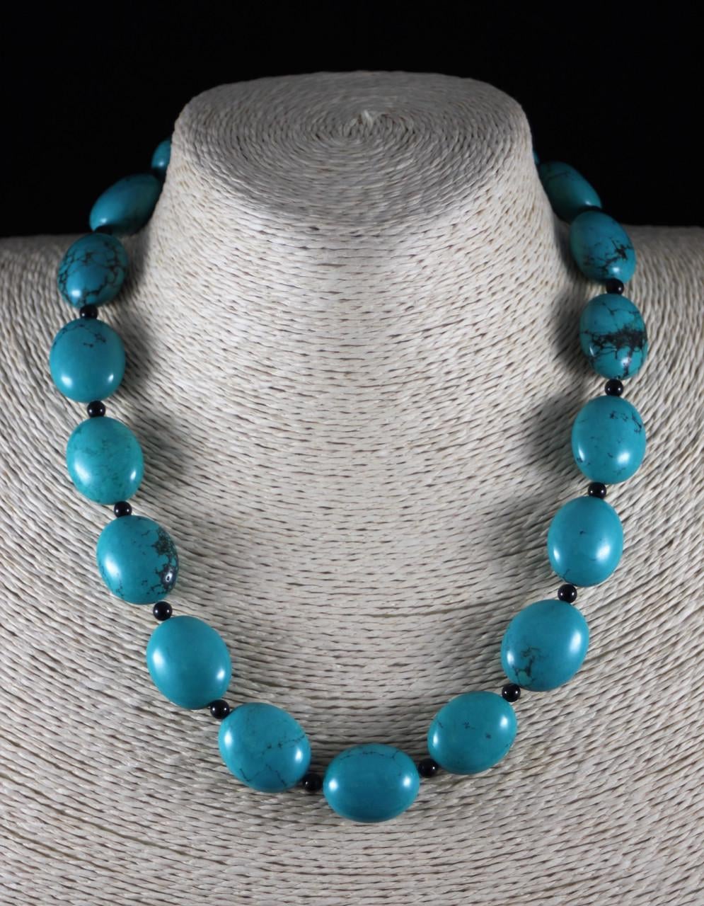 Намисто бірюза 45 см Бірюзовий (БГБ-004)