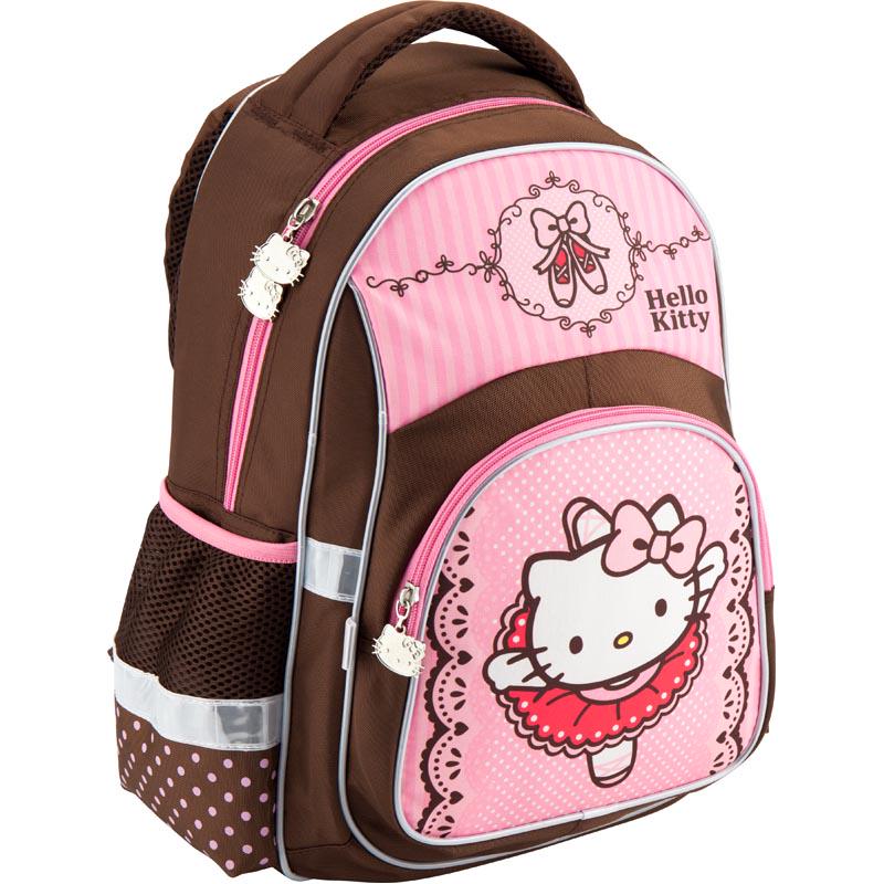 Рюкзак школьный KITE Hello Kitty 38x29x13 см 14 л Коричневый (hk18-518s)