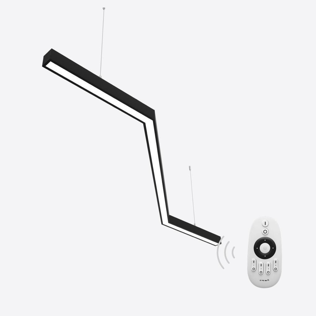 Светильник светодиодный управляемый X-LED 80 Вт зигзаг 1450x555x43 мм Черный (LSNZ-80db) - фото 2 Светильник светодиодный управляемый X-LED 80 Вт зигзаг 1450x555x43 мм Черный (LSNZ-80db) - фото 2