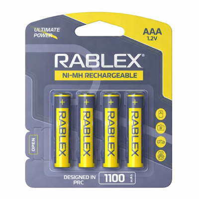 Батарейки акумулятор RABLEX AАA R03 1100 mAh 2 шт.
