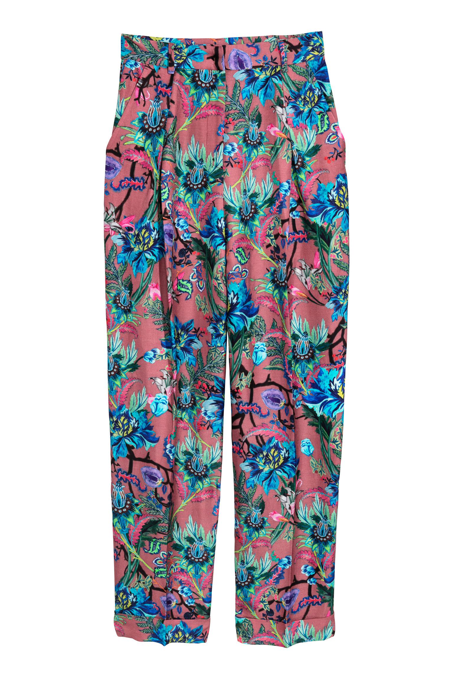 Брюки льон бленд р. 34 Темно-рожевий (5890576log)