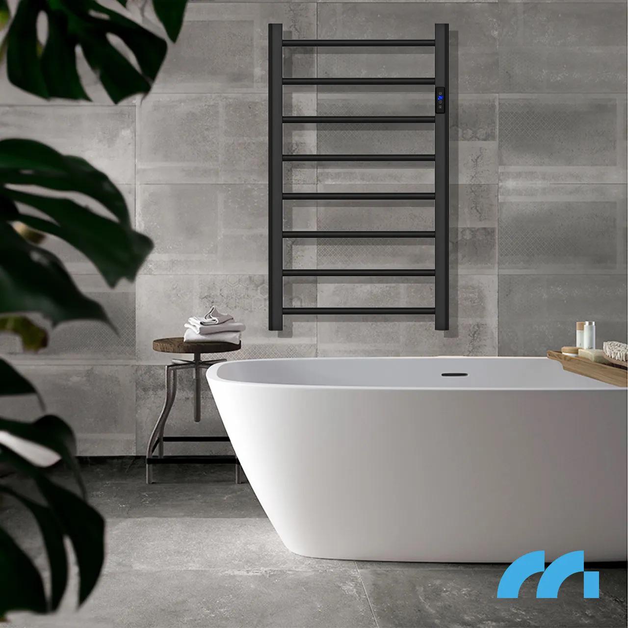 Електрична рушникосушка Maltec з термостатом і таймером 2в1 200W Black (BH200W) - фото 12