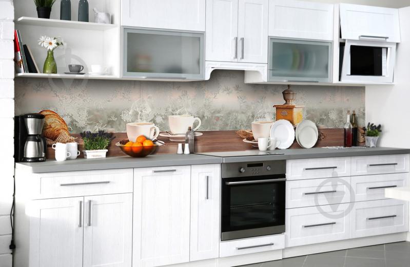 Наклейка виниловая кухонный фартук Zatarga "Чай с Круасанами" 600х2500 мм - фото 4