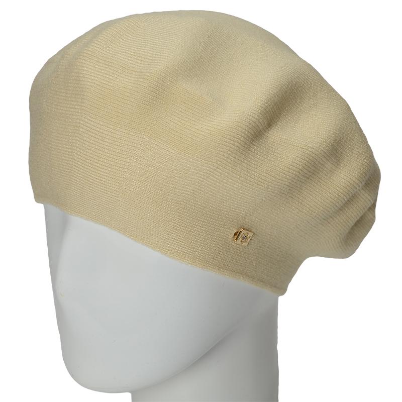 Берет женский Novita Лизи вискозный Светло-бежевый (163981)