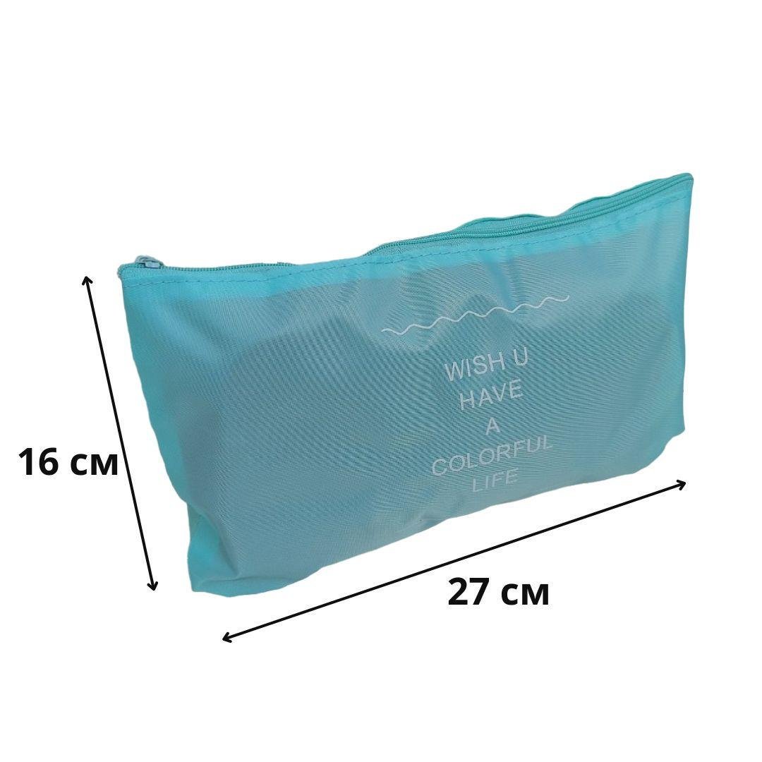 Набір дорожніх органайзерів 8в1 з нейлону Бірюзовий (КДО-40-37) - фото 3