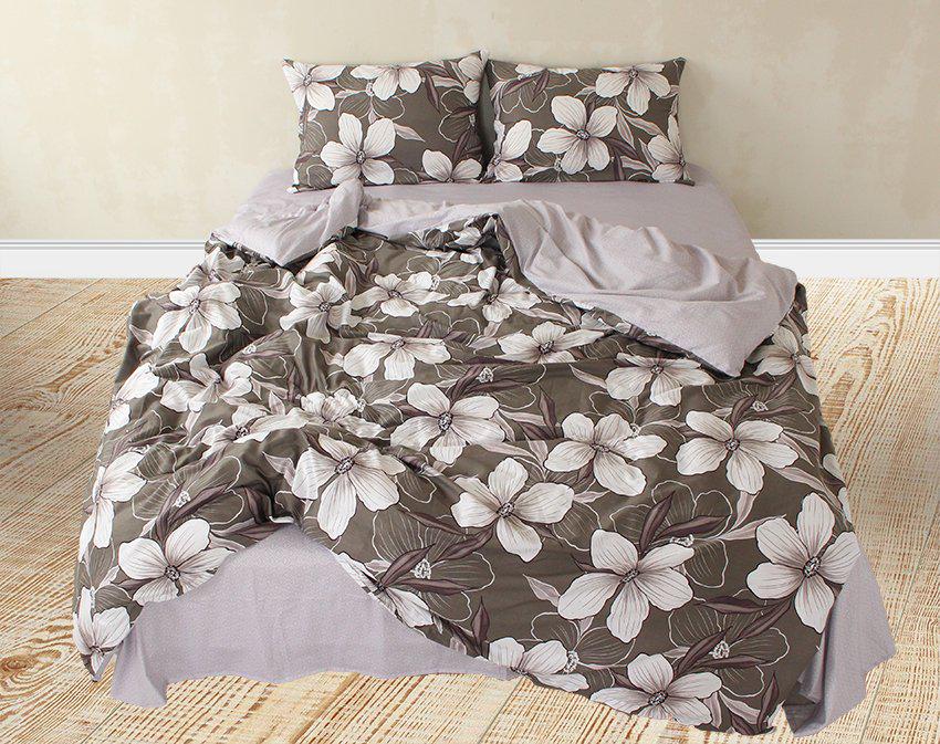 Комплект постільної білизни S481 з компаньйоном сатин сімейний Бежевий (29-77-TAG satin sem-482-2)