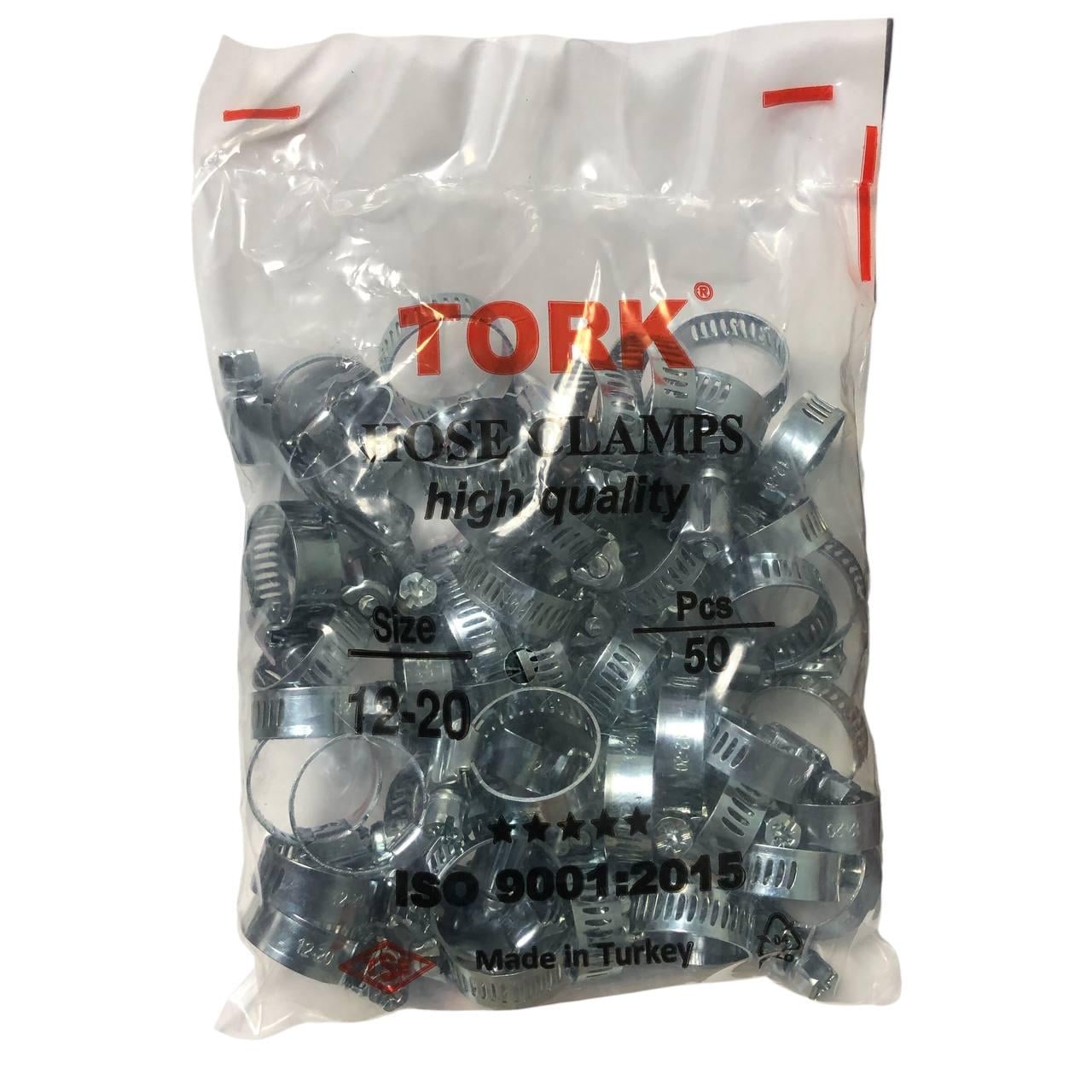 Хомут перфорированный червячный TORK 12-20 мм 50 шт.