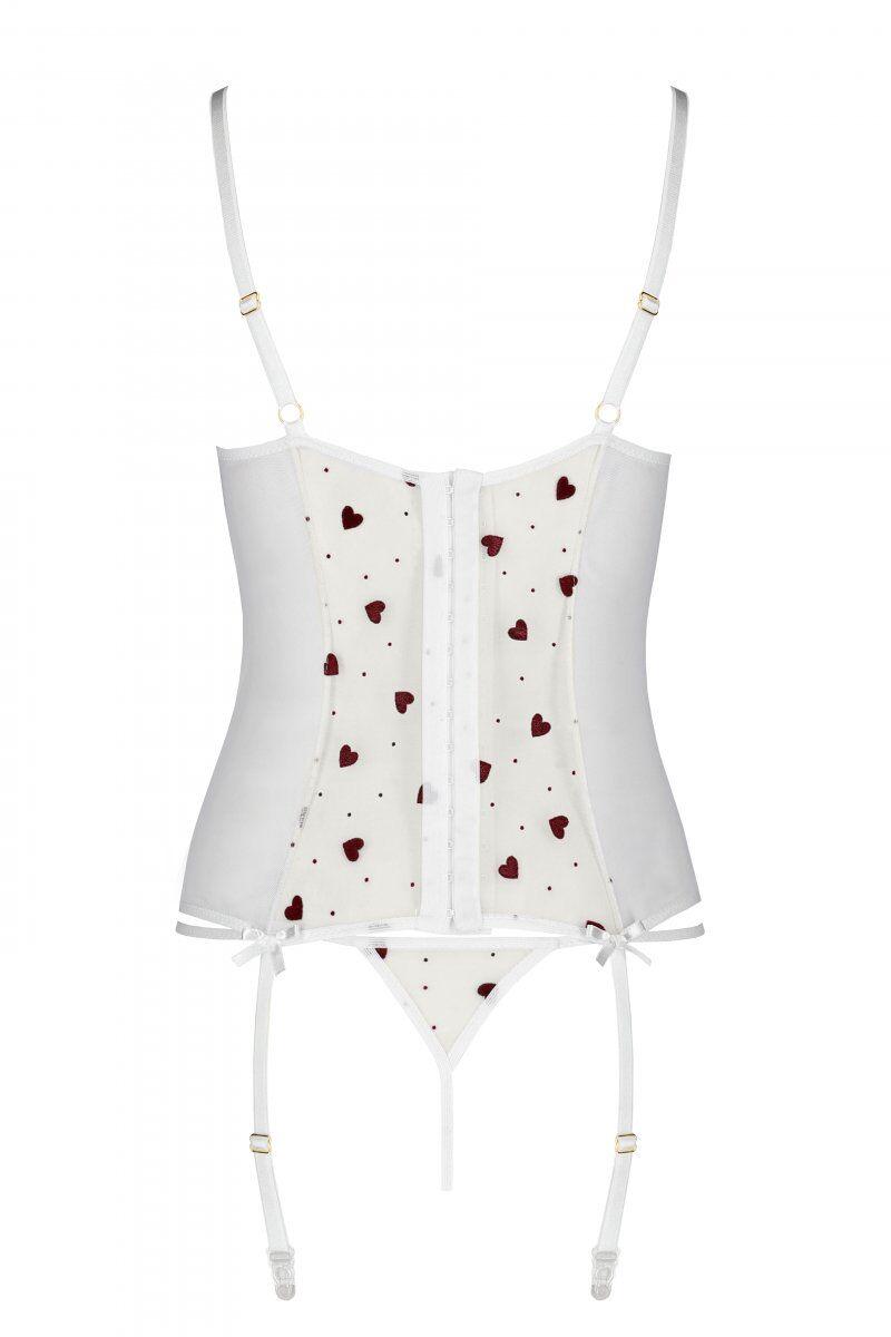 Корсет Passion LOVELIA CORSET XXL/XXXL White - фото 2