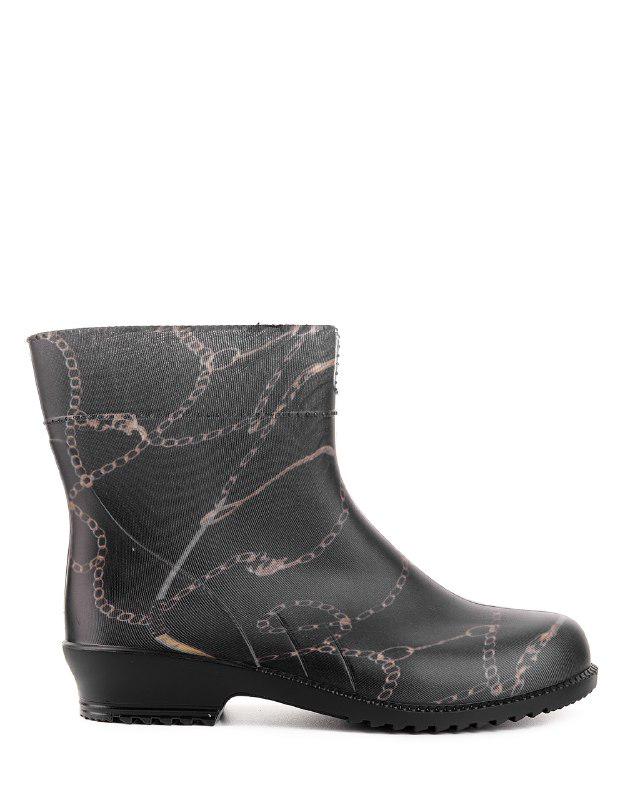 Жіночі гумові напівчоботи Litma р. 38 Ланцюжок на чорному - фото 2 Жіночі гумові напівчоботи Litma р. 38 Ланцюжок на чорному - фото 2