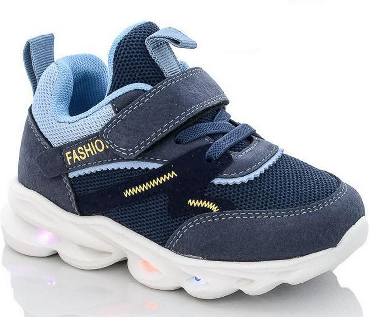 Кроссовки Jong Golf L10596-17 с LED-подсветкой р. 21 Голубой (101061)