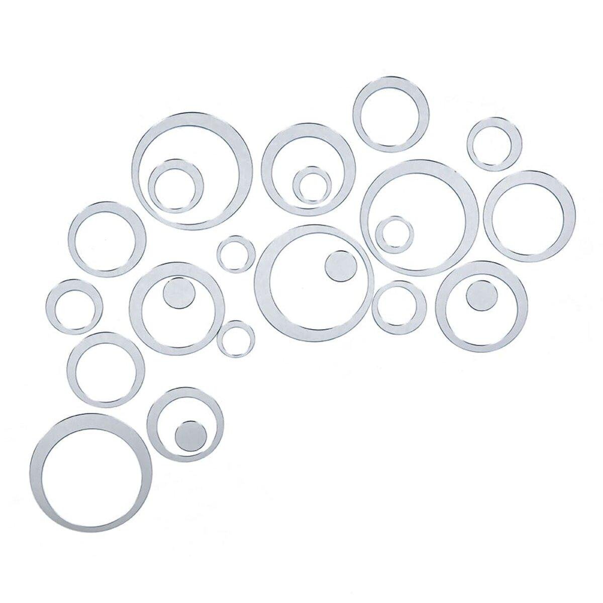 Декор зеркальный акриловый самоклеящийся 24 шт. Серебряный (26754019)