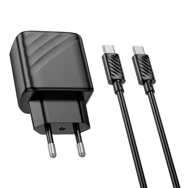 Адаптер сетевой HOCO CS23 A Type-C/Type-C 30W 3 A 1 м Black (595870) - фото 4