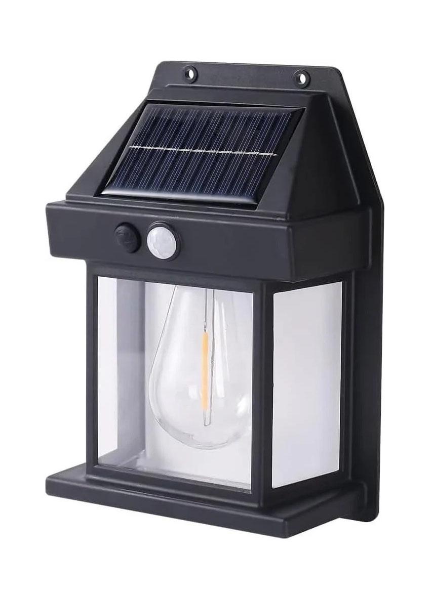 Светильник с датчиком движения для сада/двора Solar Wall Kt-666 3 режима освещения уличный Черный (77338U)