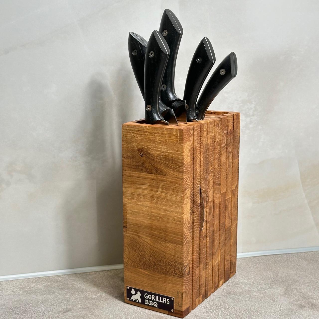 Підставка для ножів дерев'яна торцева (27722332) - фото 2 Підставка для ножів дерев'яна торцева (27722332) - фото 2