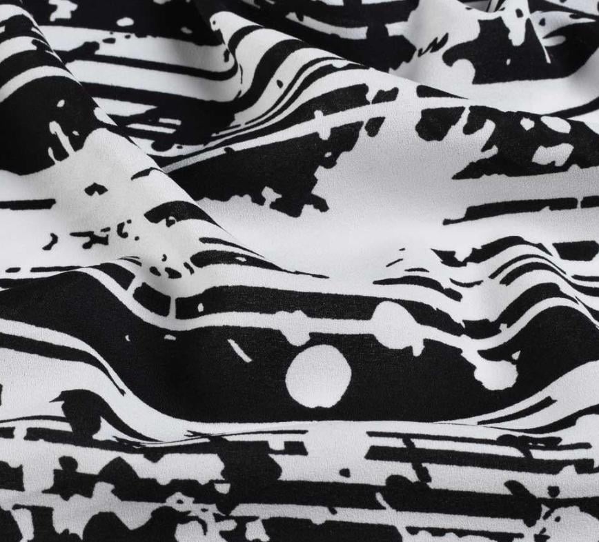 Ткань креп в цветы ширина 150 см Разноцветный (11402.004)