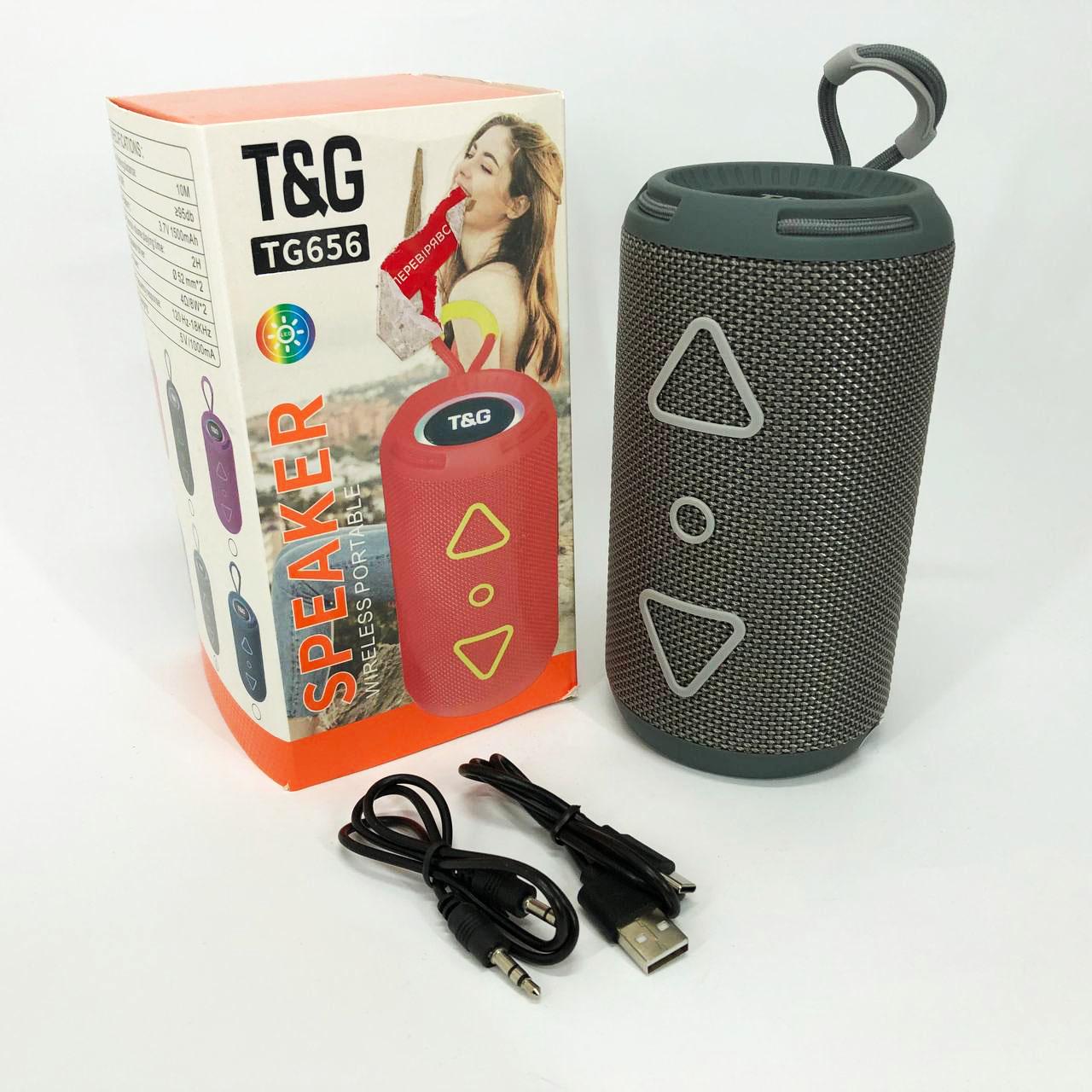 Портативна колонка Bluetooth TG656 FM-радіо Сірий - фото 18 Портативна колонка Bluetooth TG656 FM-радіо Сірий - фото 18