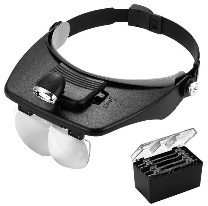 Лупа бинокулярная Magnifier 81001-A LED 1x - 6x - фото 3