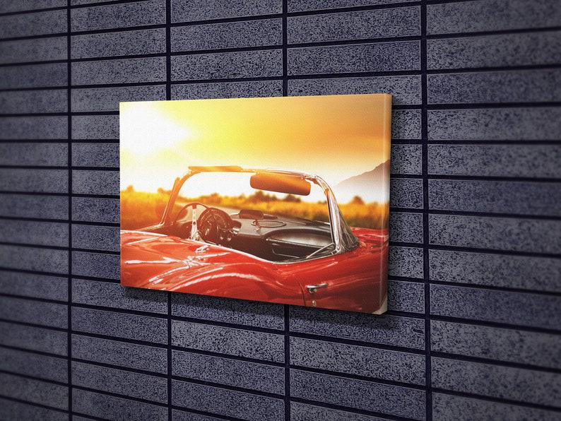Картина для интерьера Красная машина 51x34 см (678