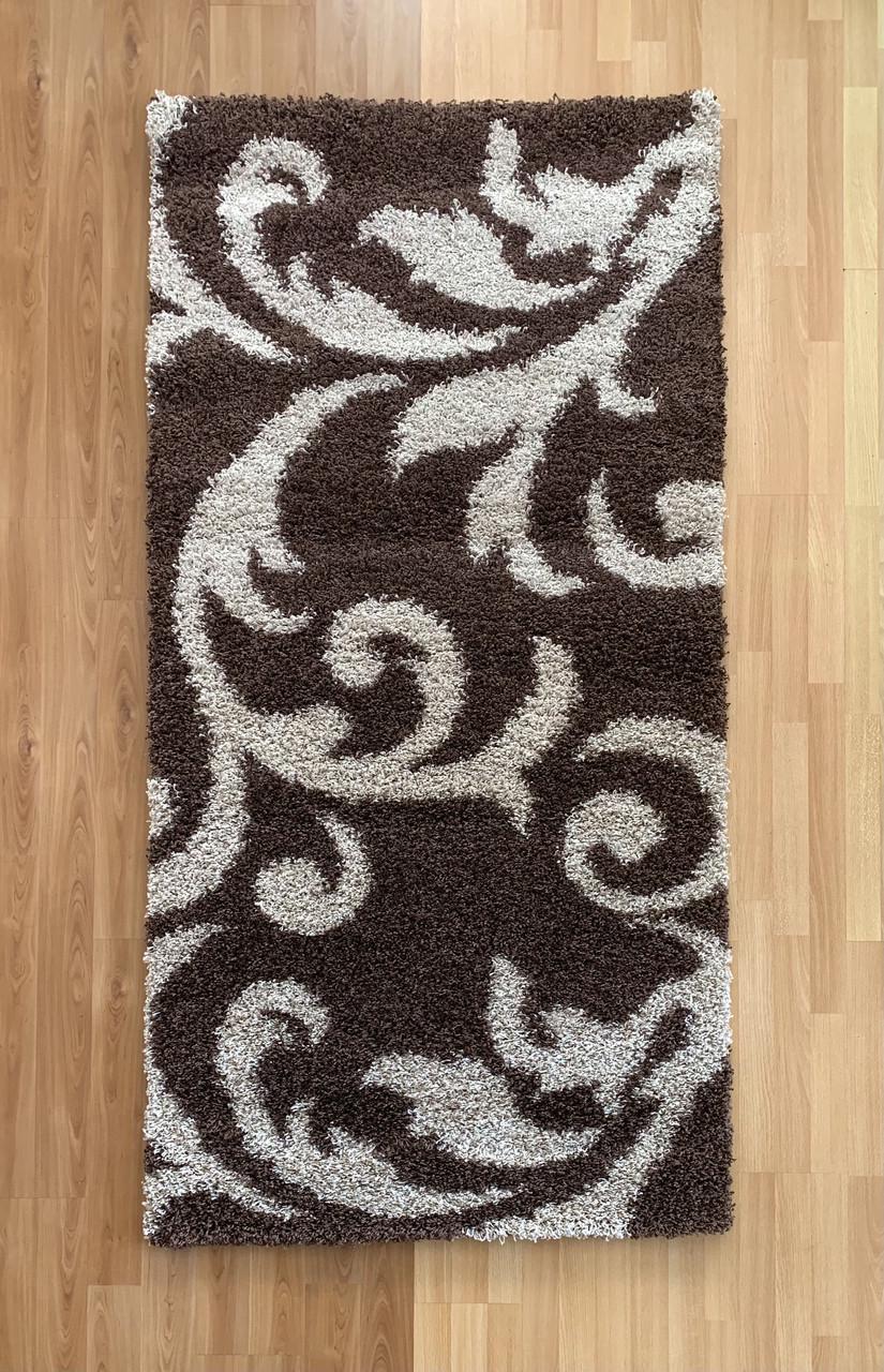 Ковер прямоугольный Loca для спальни или гостиной 160х230 см Коричневый