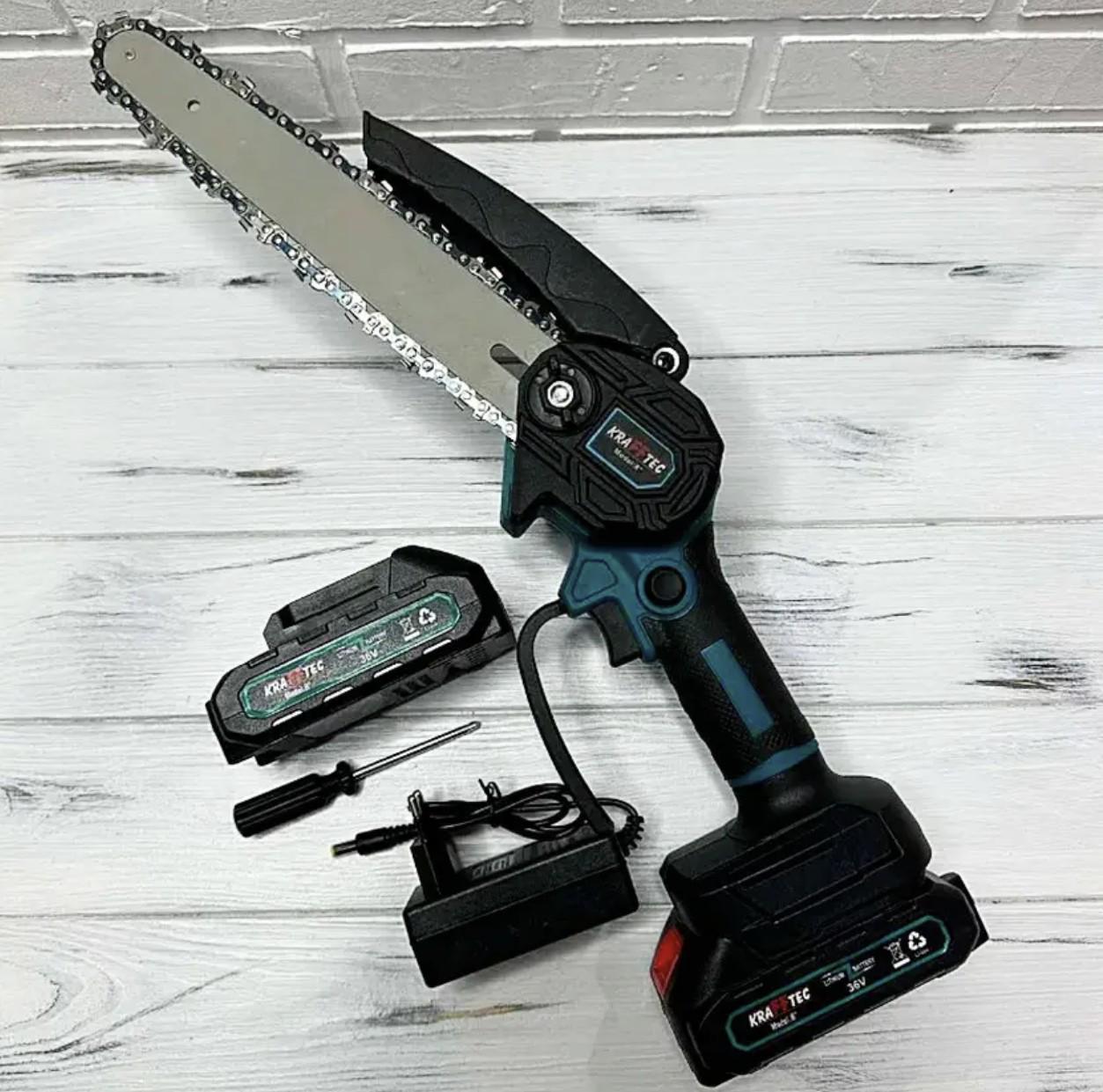 Пила акумуляторна Krafftec 36V 4 Ah 1000 Вт 2 х АКБ (30477274) - фото 2 Пила акумуляторна Krafftec 36V 4 Ah 1000 Вт 2 х АКБ (30477274) - фото 2