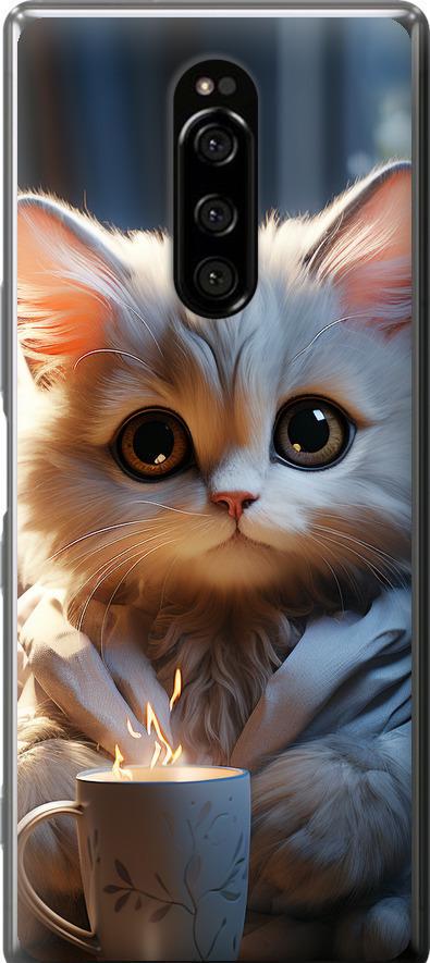 Чехол на Sony Xperia 1 J9110 White cat (5646u-1760-42517) Чехол на Sony Xperia 1 J9110 White cat (5646u-1760-42517)